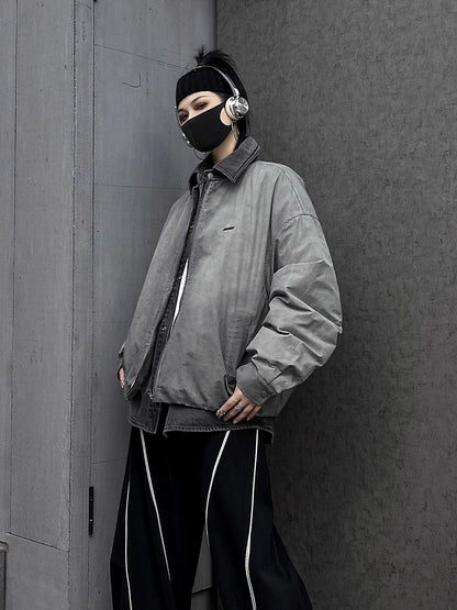 Mスタイリッシュ配色デザイン90%ホワイトダックダウンジャケット（AVN009）