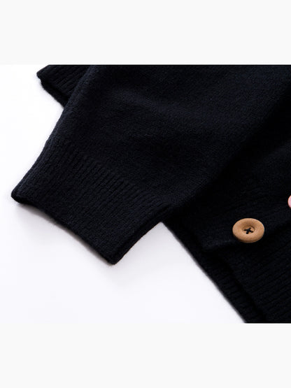 ハイネックカラフルボタンカーディガン｜上品カジュアル ニットトップス(HU295)