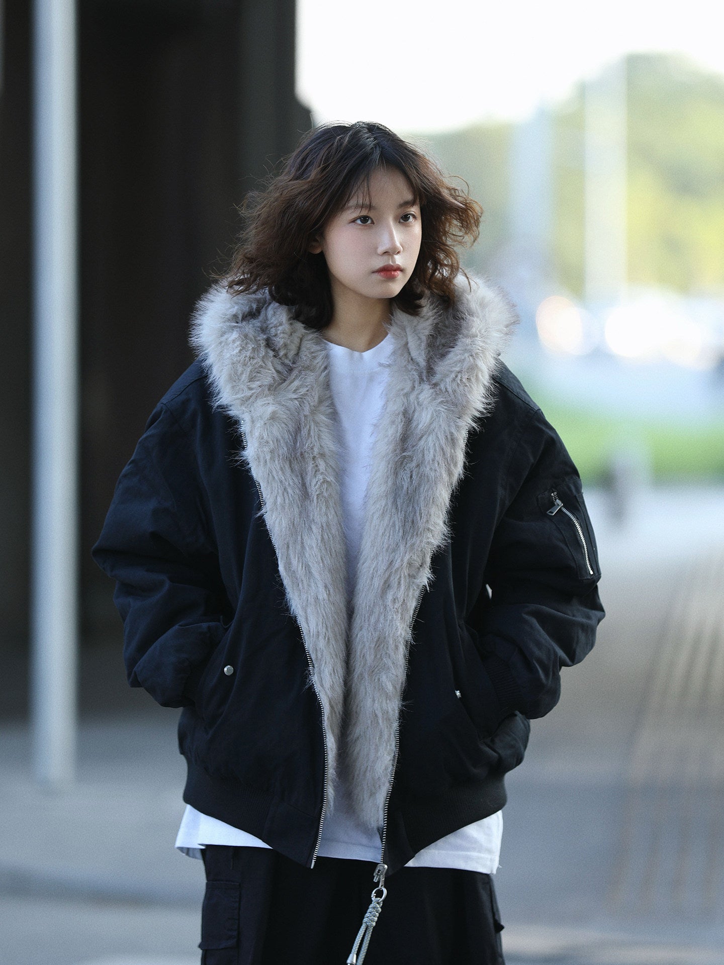 両面ボア×重厚中綿フードジャケット（CZ033）