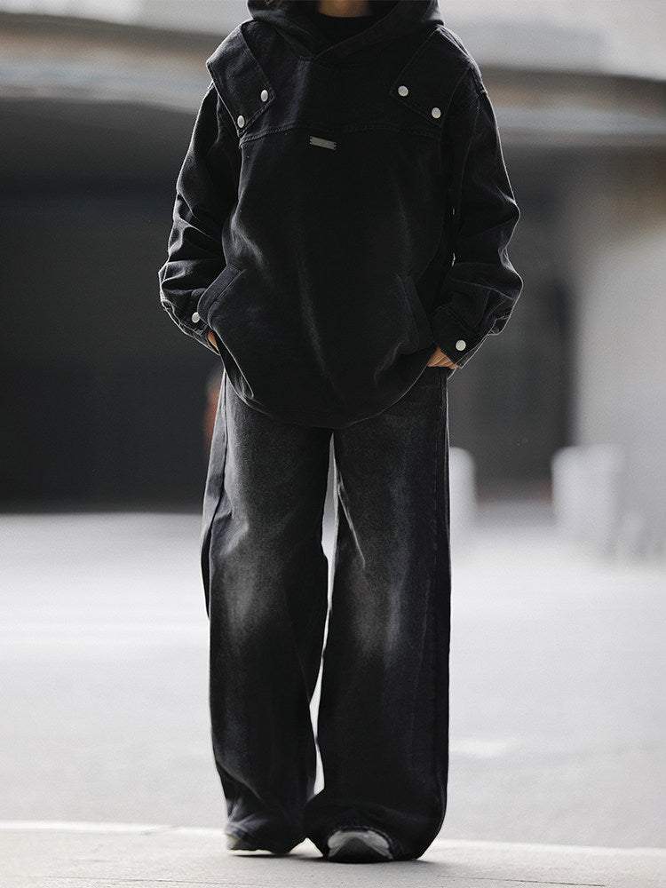 美式ヴィンテージ・ウォッシュワイドデニム（CZ402）