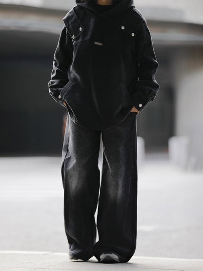 美式ヴィンテージ・ウォッシュワイドデニム（CZ402）