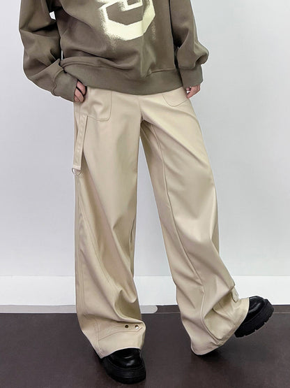 M家オリジナルPUワイドレッグパンツ（AVN019）