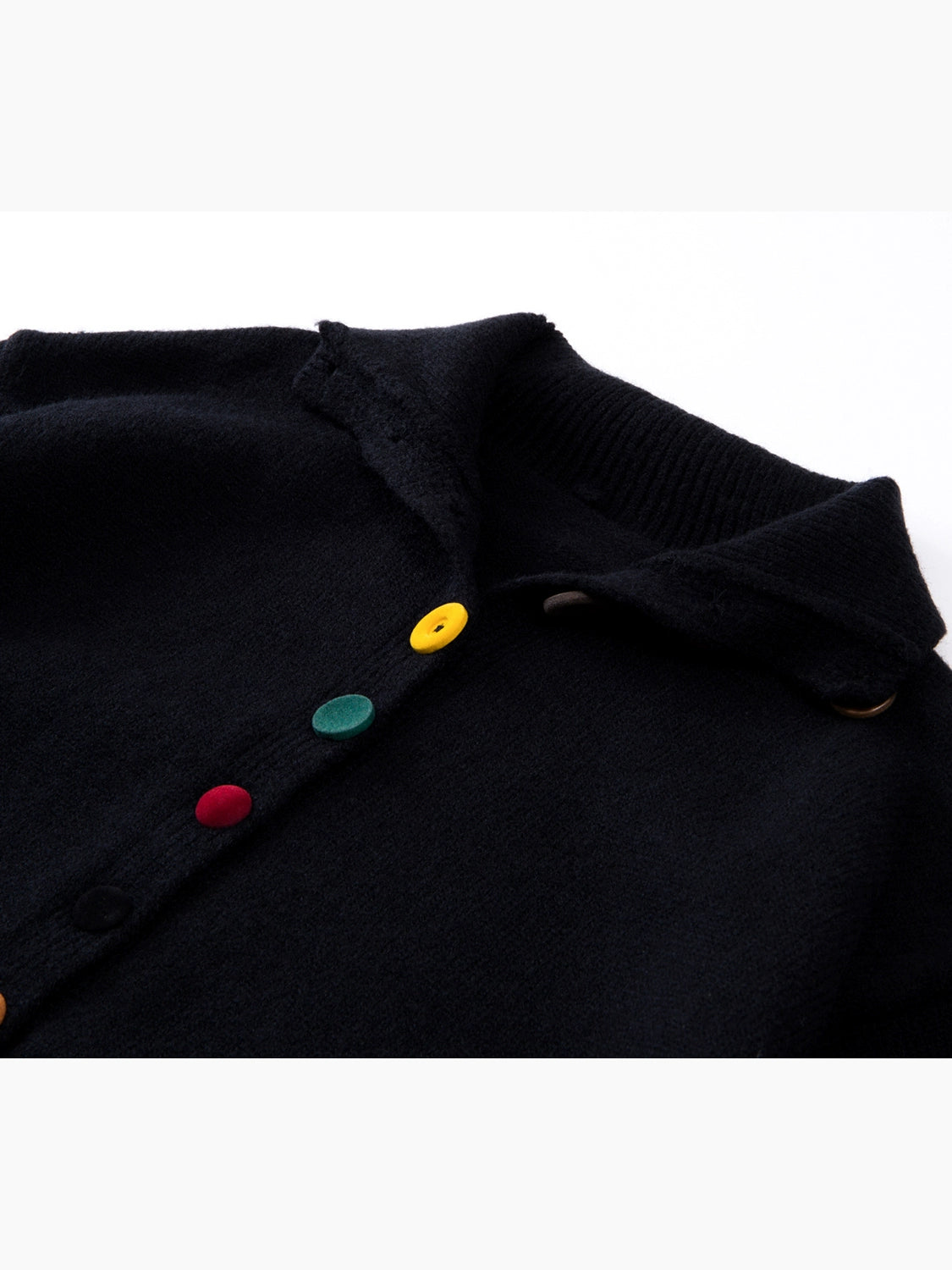 ハイネックカラフルボタンカーディガン｜上品カジュアル ニットトップス(HU295)