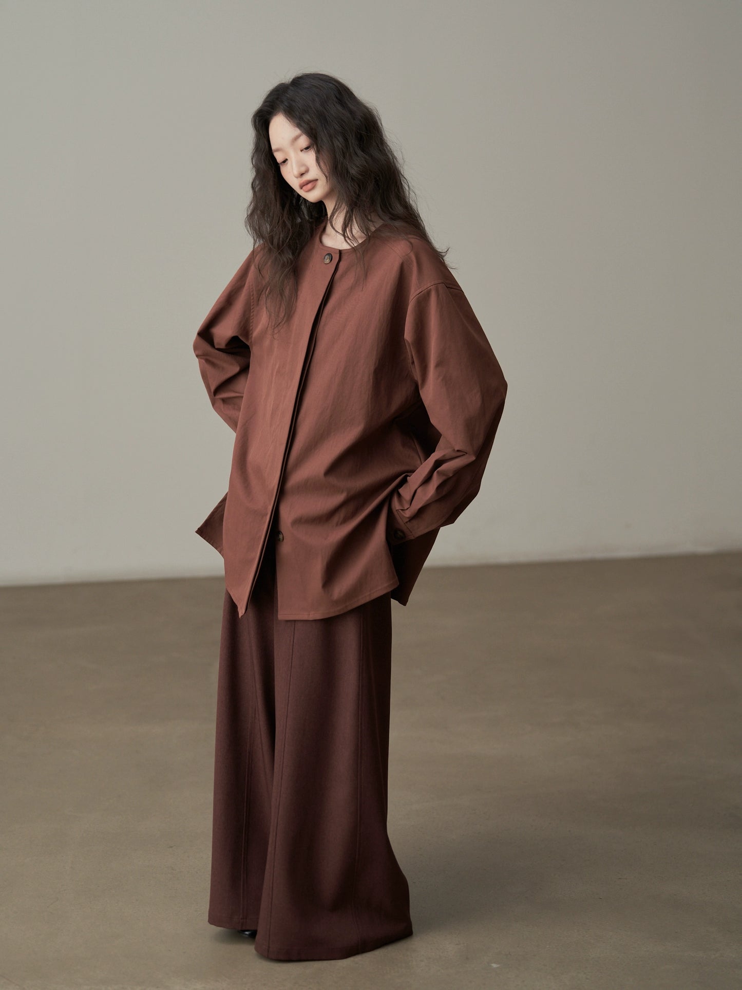 ミニマルデザインシャツジャケット｜ルーズシルエットシャツ（CZ011）