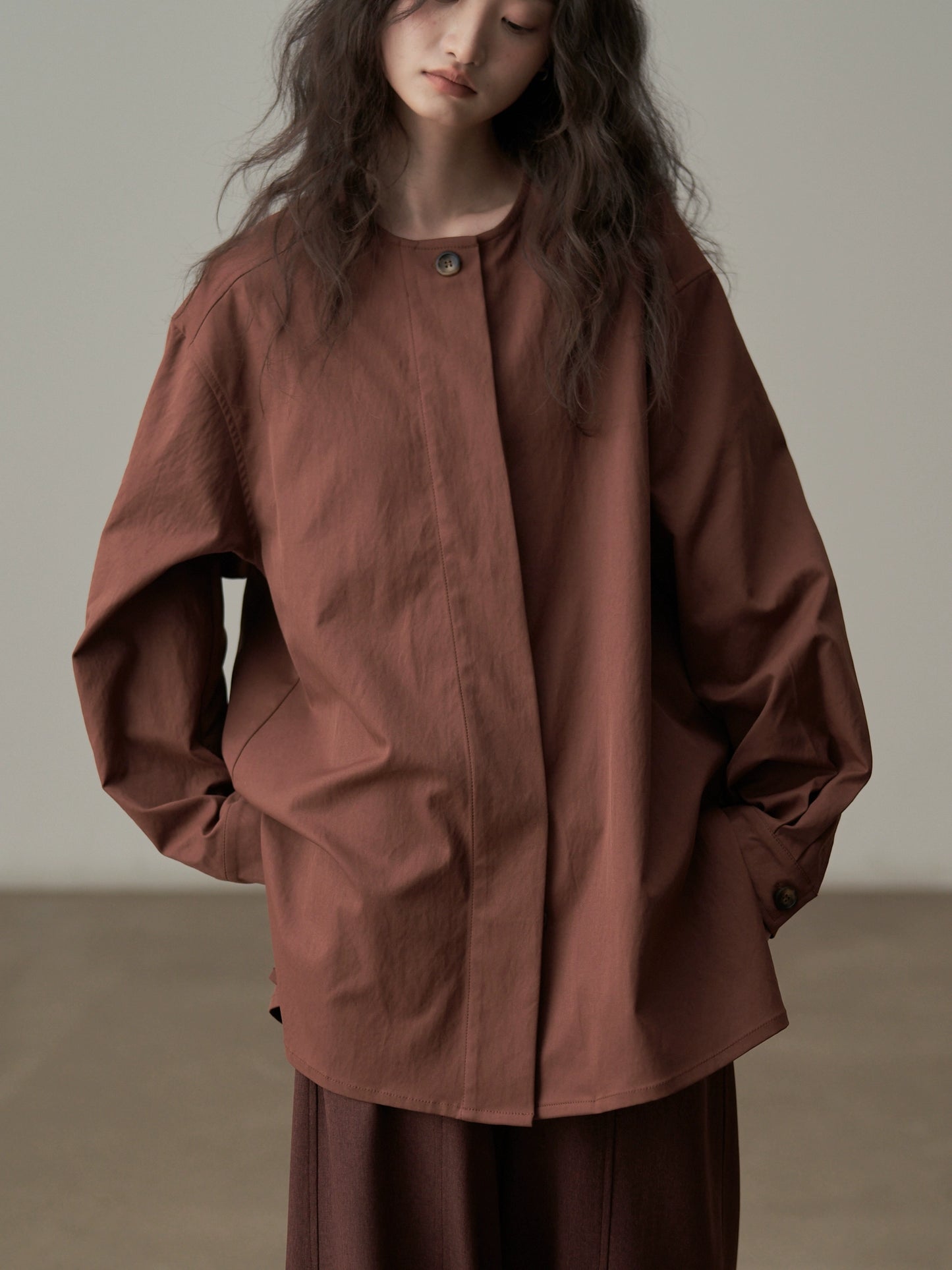 ミニマルデザインシャツジャケット｜ルーズシルエットシャツ（CZ011）