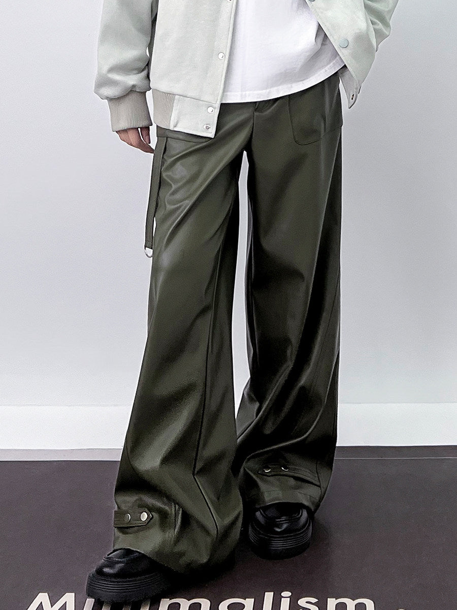 M家オリジナルPUワイドレッグパンツ（AVN019）