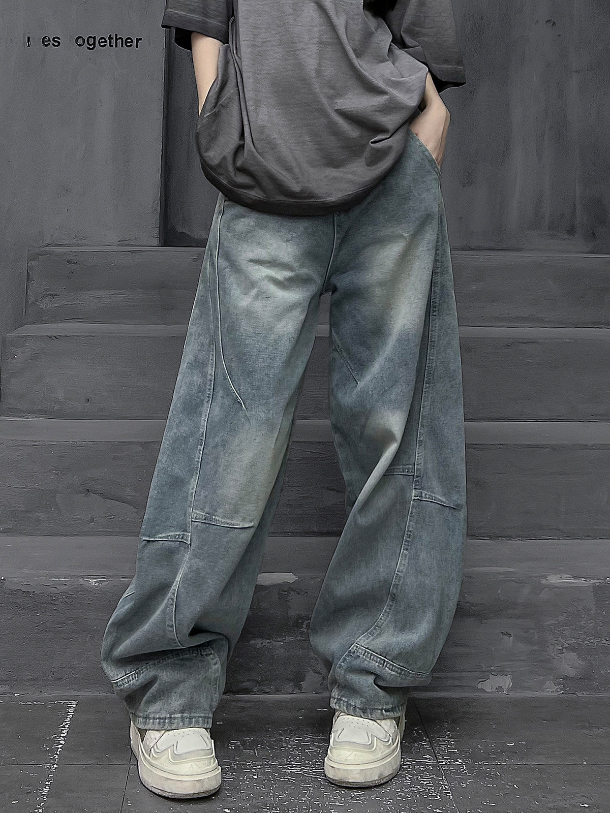 Mヴィンテージストレートデニムパンツ（AVN012）