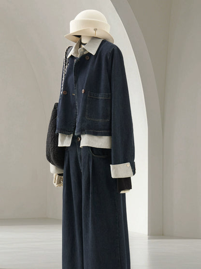 デニム×ストライプ切り替えセットアップ（別売り）（CZ057）