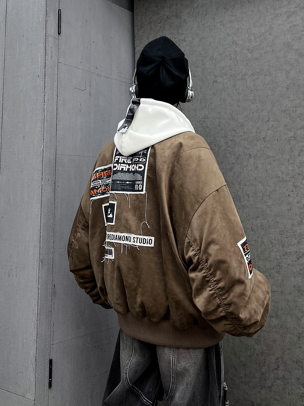 ストリート棒球ダウンジャケット（90%ホワイトダックダウン）（HU097）