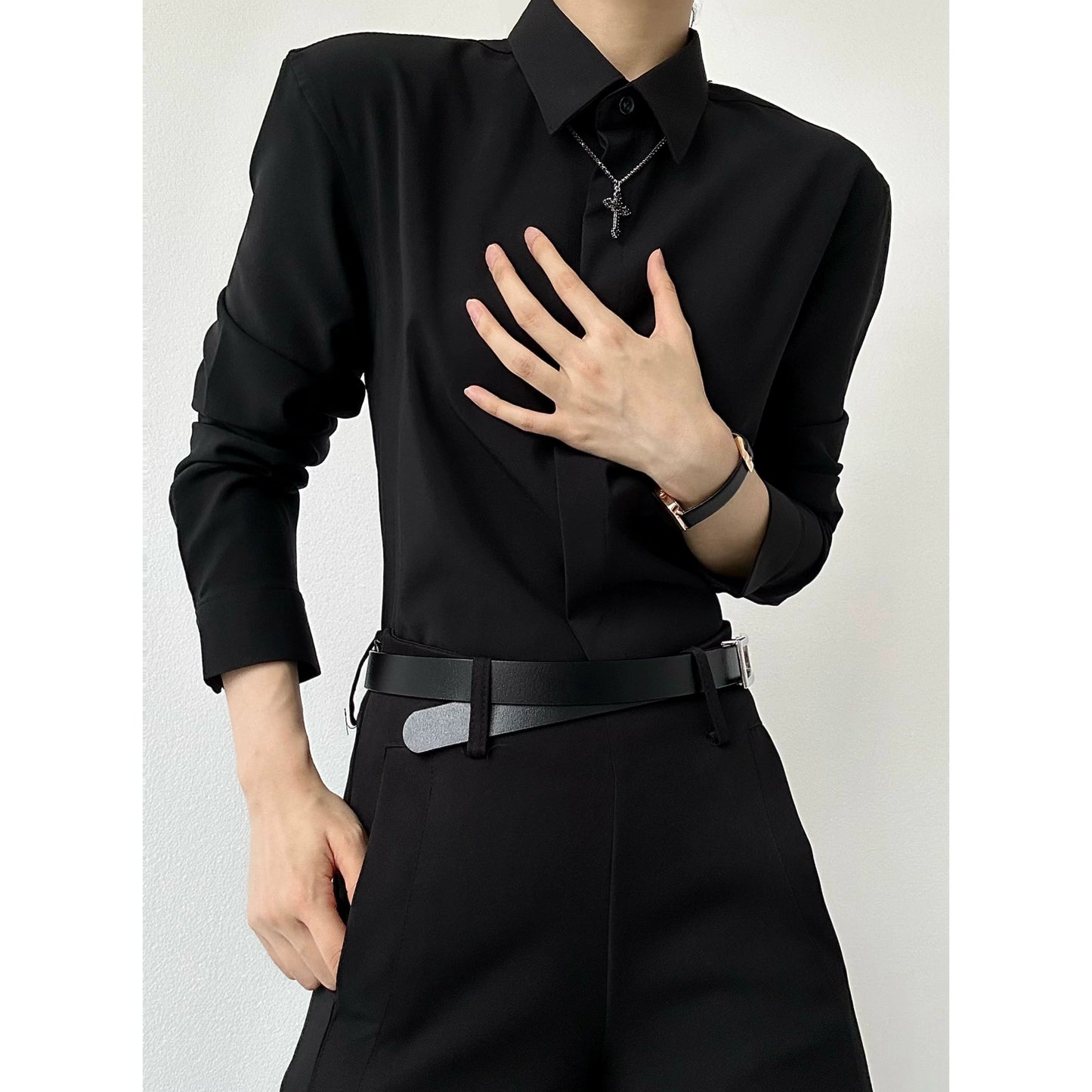 上品モード 長袖シャツ(HU294)