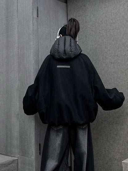 フード羽織ダウンコート（HU599）