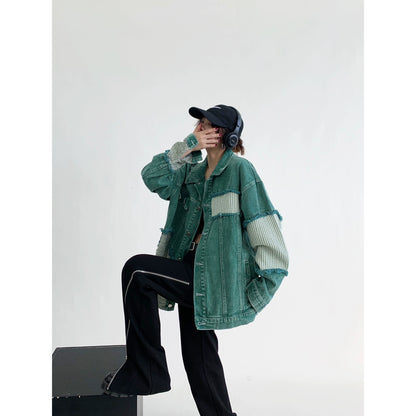 ヴィンテージパッチワークデニムジャケット(CZ060)