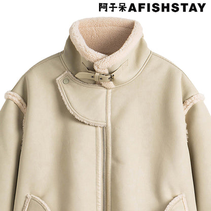 冬を贅沢に包むヴィンテージ羊羔ムートンジャケット（MF280）