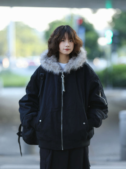 両面ボア×重厚中綿フードジャケット（CZ033）