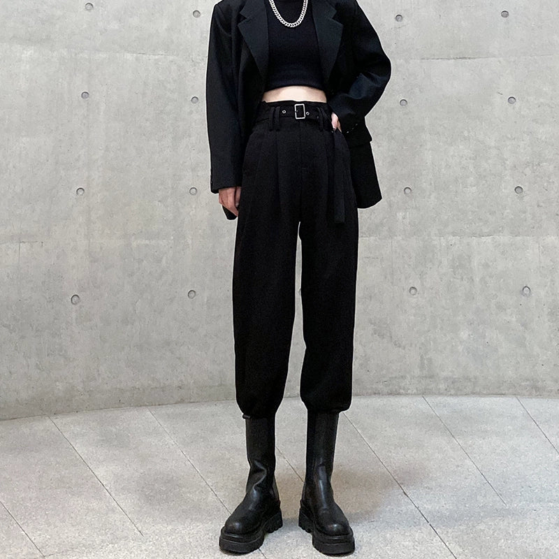 高腰ハイベルトジョガースラックス(CA381-2)